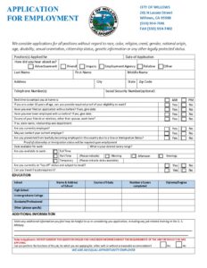 Application for Employment