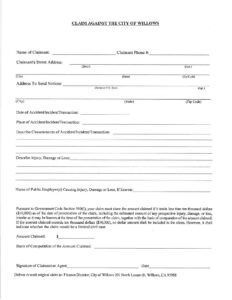 Insurance Claim Form