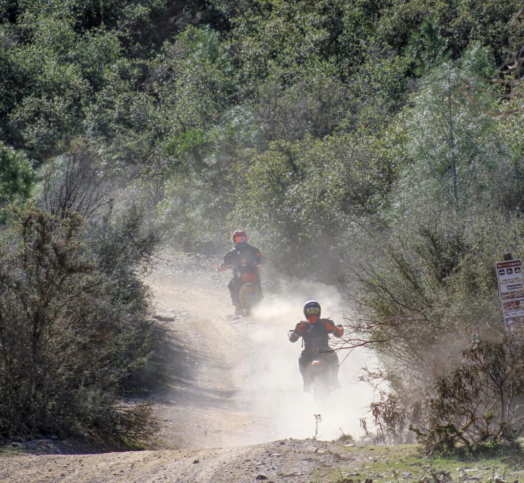 Off-roading on dirt road in Mendocino National Forest