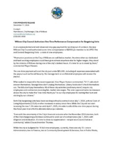 Performance Compensation Press Release