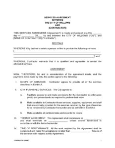 Willows-Services-Agreement-Template