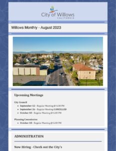 City-of-Willows-August-2023-Newsletter