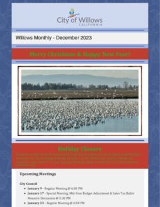 City-of-Willows-December-2023-Newsletter