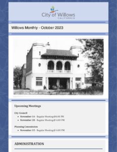 City-of-Willows-October-2023-Newsletter