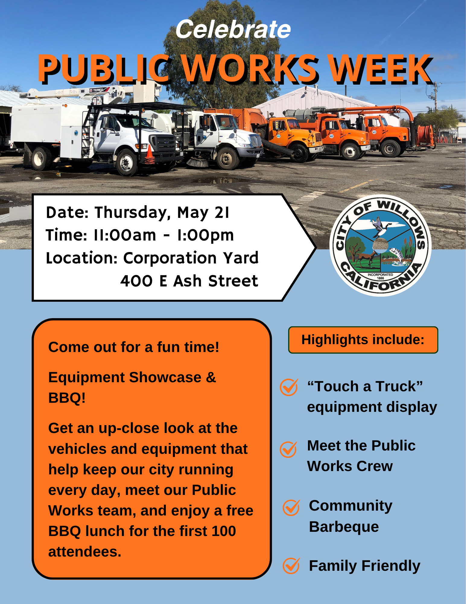 Public Works Equipment Showcase & BBQ flyer