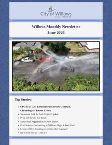 City of Willows – June 2026 Newsletter